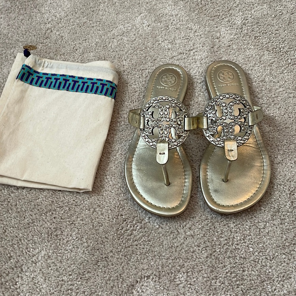Tory Burch Miller Platinum with studs